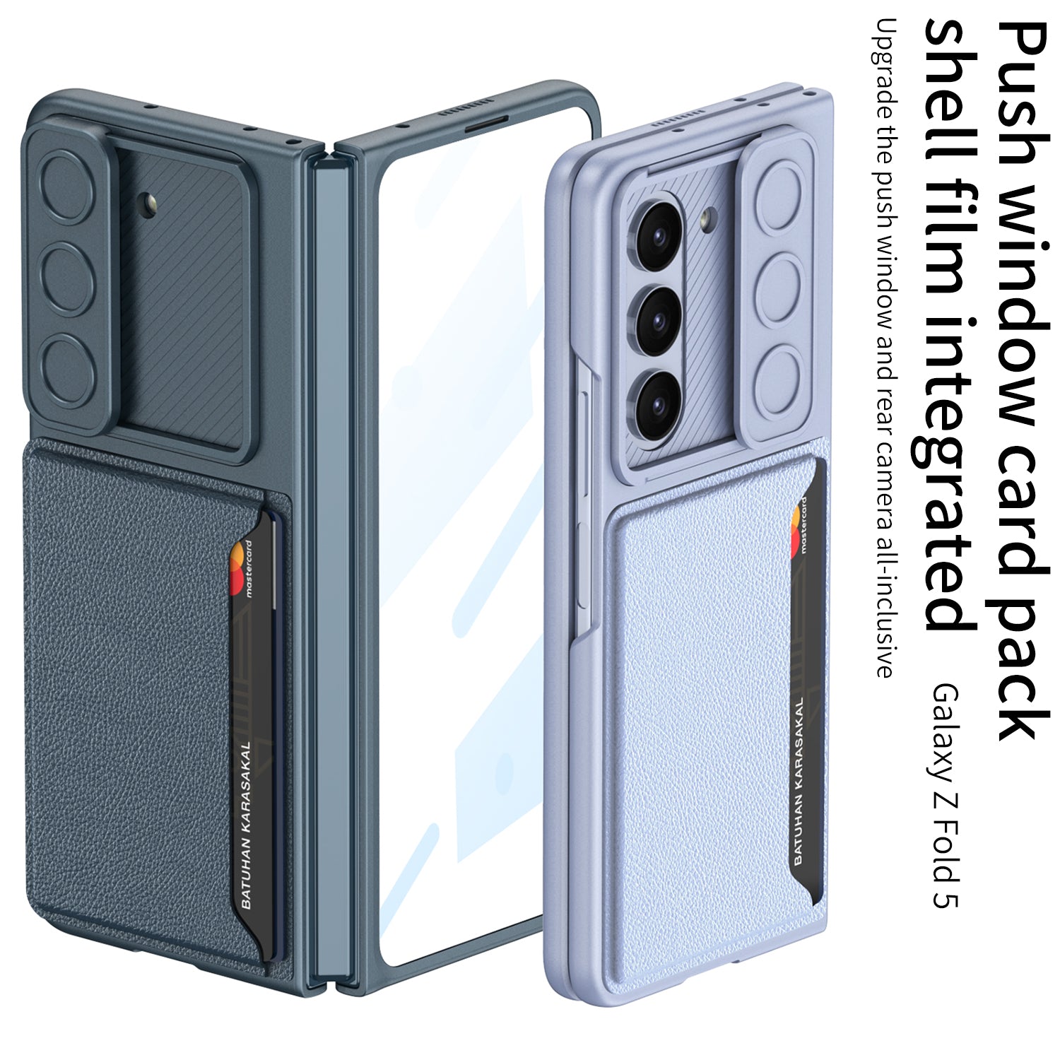 Pouzdro GKK Camera Slider PC pro Samsung Galaxy Z Fold5 5G Kryt na telefon s držákem na kartu z tvrzeného skla Pouzdro GKK Camera Slider PC pro Samsung Galaxy Z Fold5 5G Kryt na telefon s držákem na kartu z tvrzeného skla